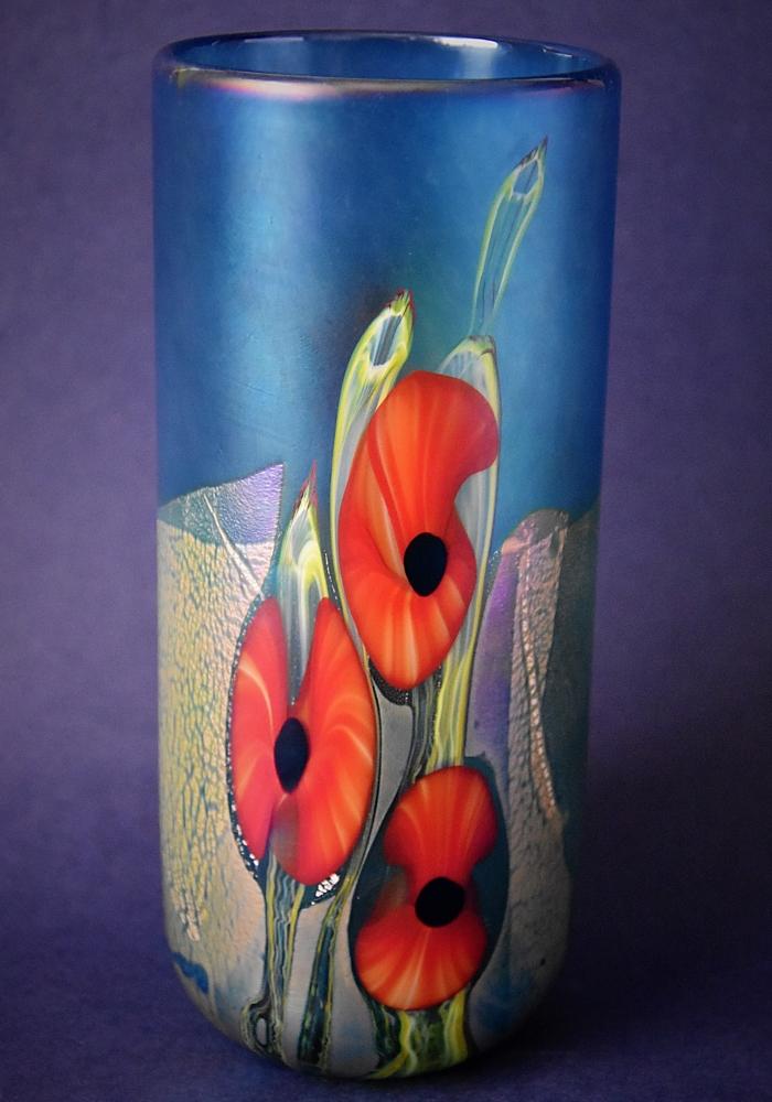 Richard Golding Station Glass Poppy Vase