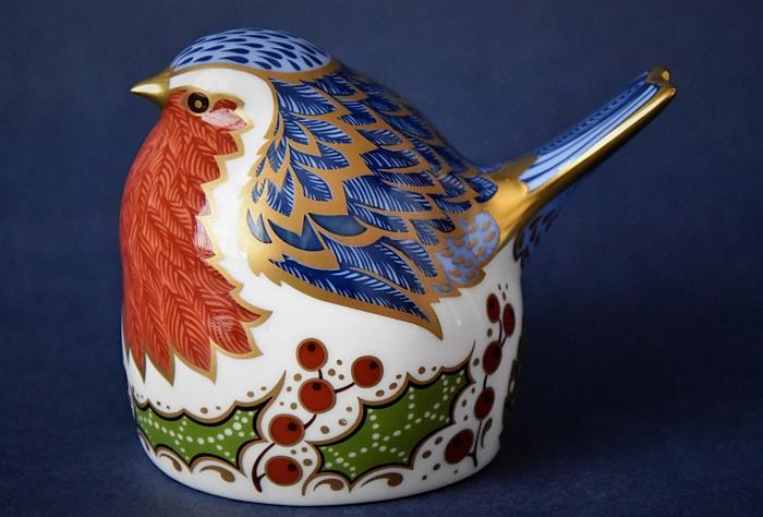 Royal Crown Derby Christmas Robin