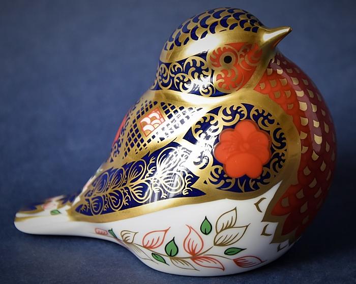 Royal Crown Derby Old Imari Solid Gold Band Robin