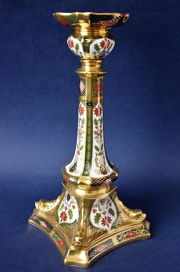 Royal Crown Derby Old Imari Holiday Candlestick