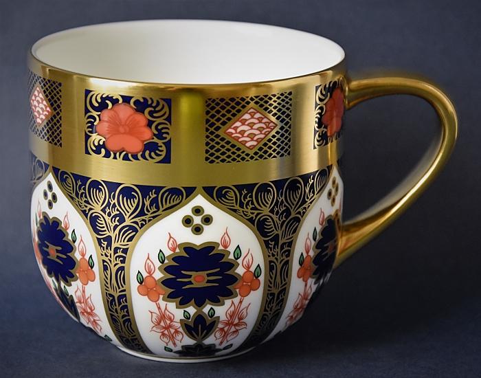 Royal Crown Derby Old Imari Solid Gold Band Mug