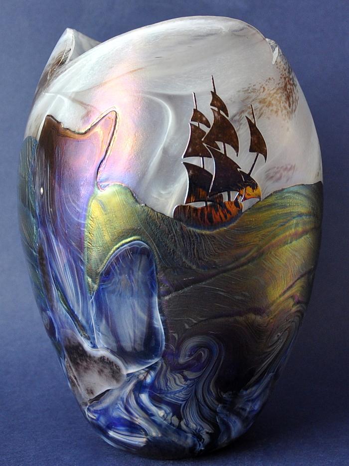 The Tempest Vase No5 by Richard Golding Station Glass