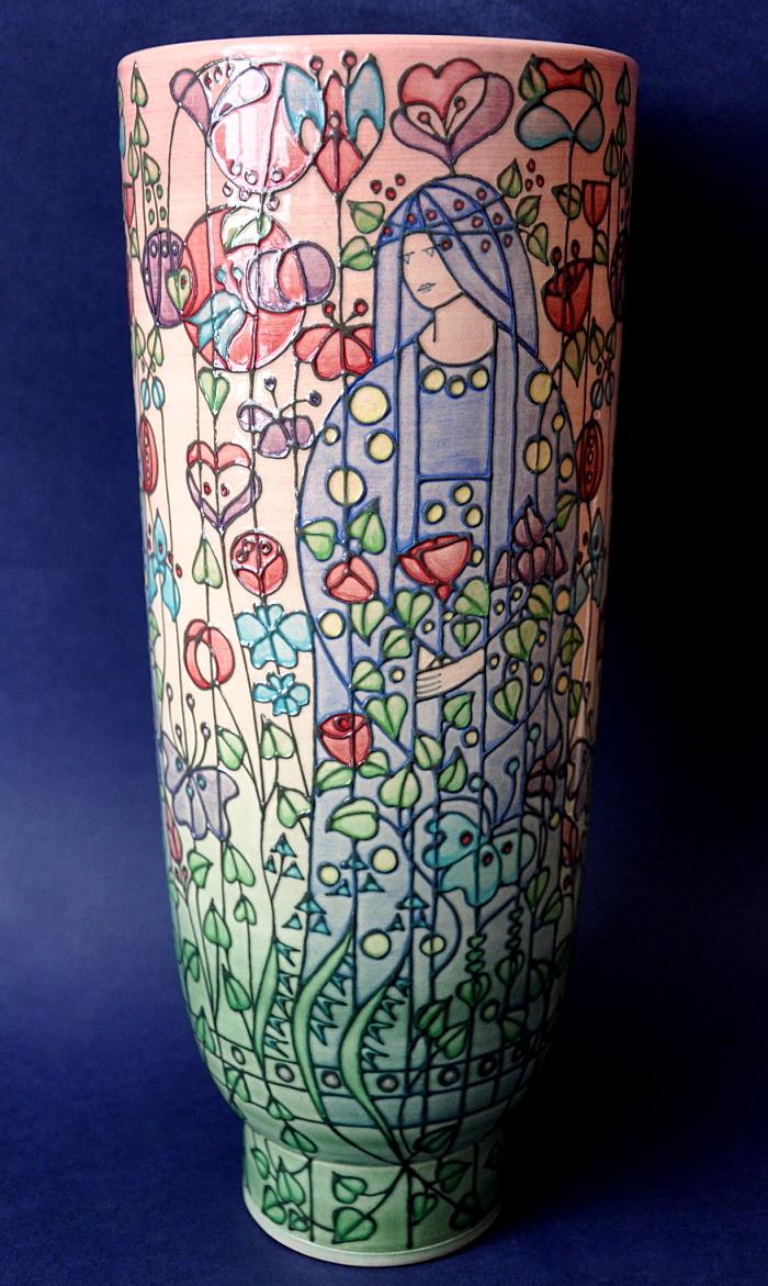 Wild Flowers M Deco By Sally Tuffin Dennis Chinaworks Limited Edition of 20