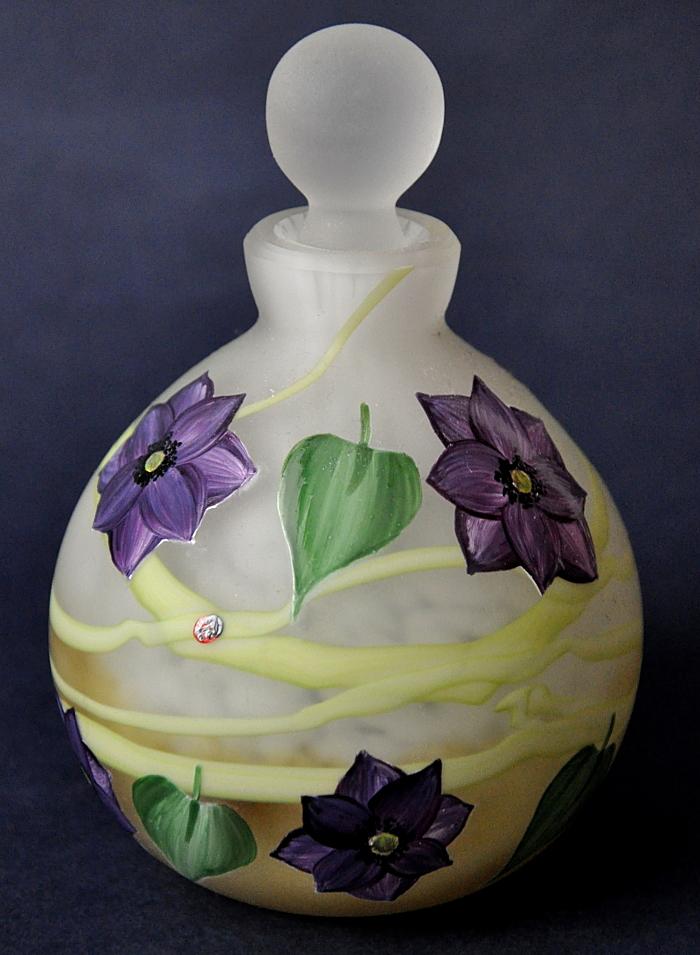 Okra Glass Clematis Perfume Bottle