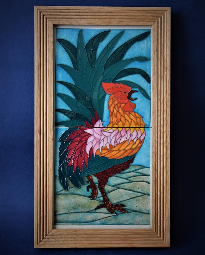 Dennis Chinaworks Cockerel Plaque Sally Tuffin