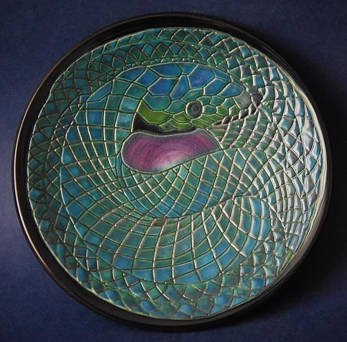 Dennis Chinaworks Snake Roundel Sally Tuffin