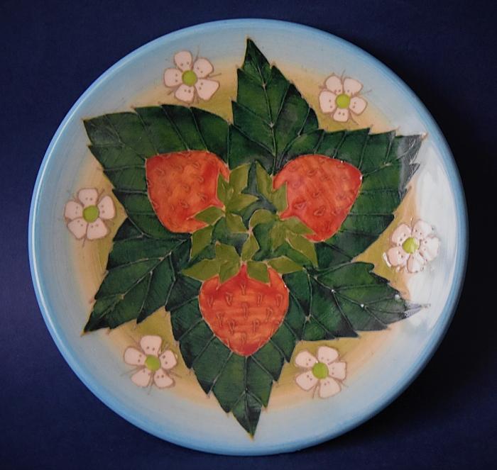 Dennis Chinaworks Strawberry Roundel Sally Tuffin  A Numbered Edition