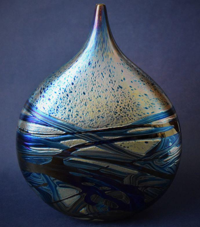 Nightscape Lollipop Vase Medium Isle of Wight Studio Glass