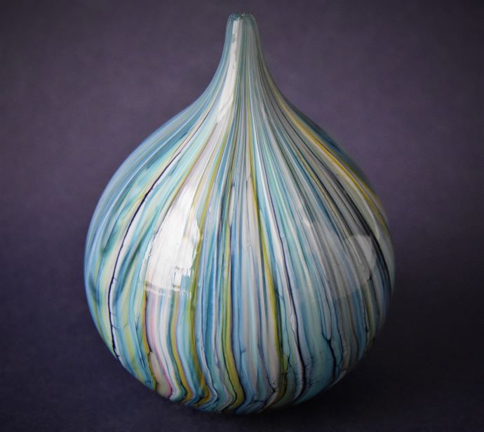 Stratum Aqua Onion Vase Small Isle of Wight Studio Glass