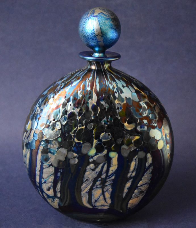 Undercliff Night Perfume Bottle Flat Large Isle of Wight Studio Glass