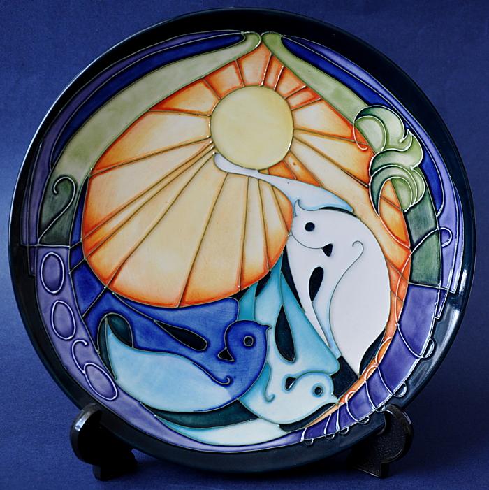 Moorcroft Pottery 783 8 2006 Year Plate Sunbirds Emma Bossons