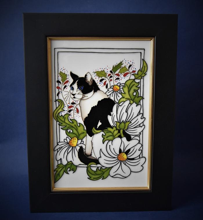 Moorcroft Pottery PLQ11 Daisy The Cat Rachel Bishop An Open Edition