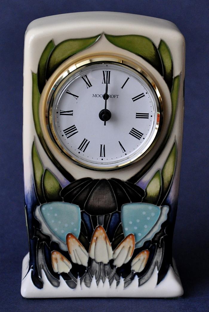 Moorcroft Pottery Indigo Lace CL1 Clock Vicky Lovatt
