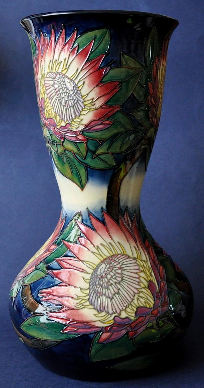 Moorcroft Pottery King Protea 304/15 Emma Bossons  Limited Edition of 100