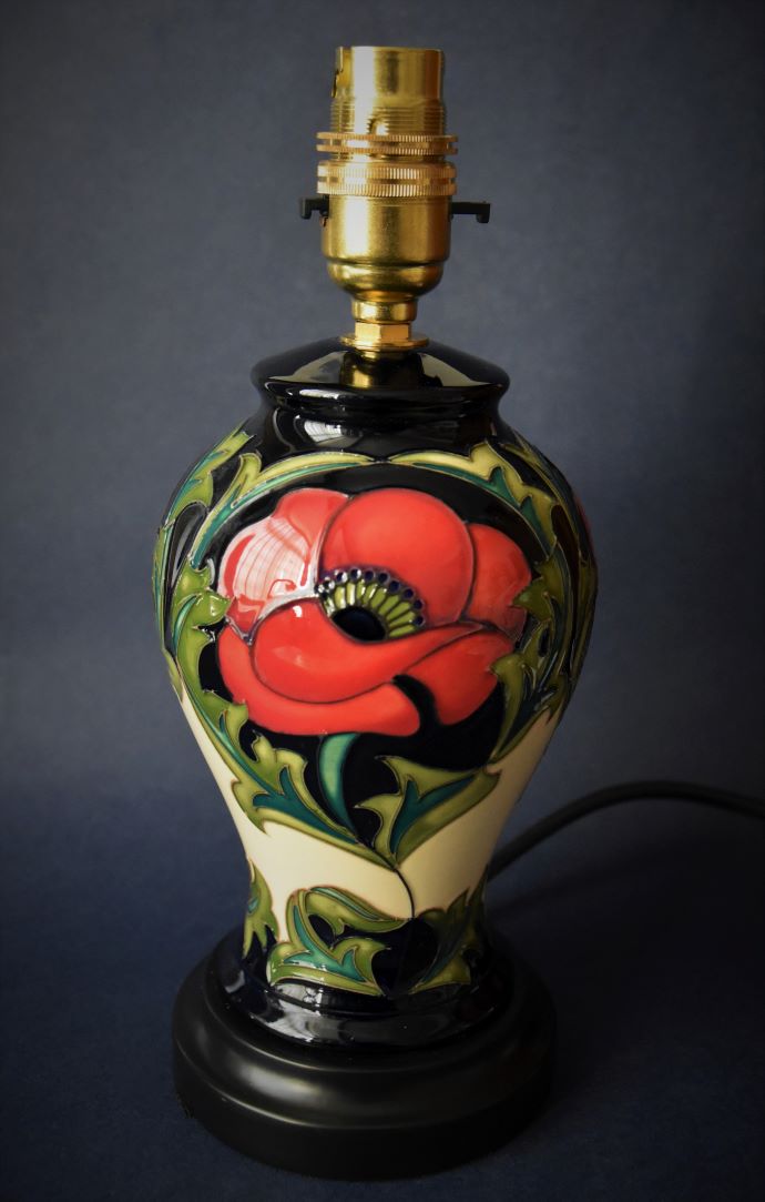 Moorcroft Pottery L65/6 Pavot Lamp Rachel Bishop An Open Edition