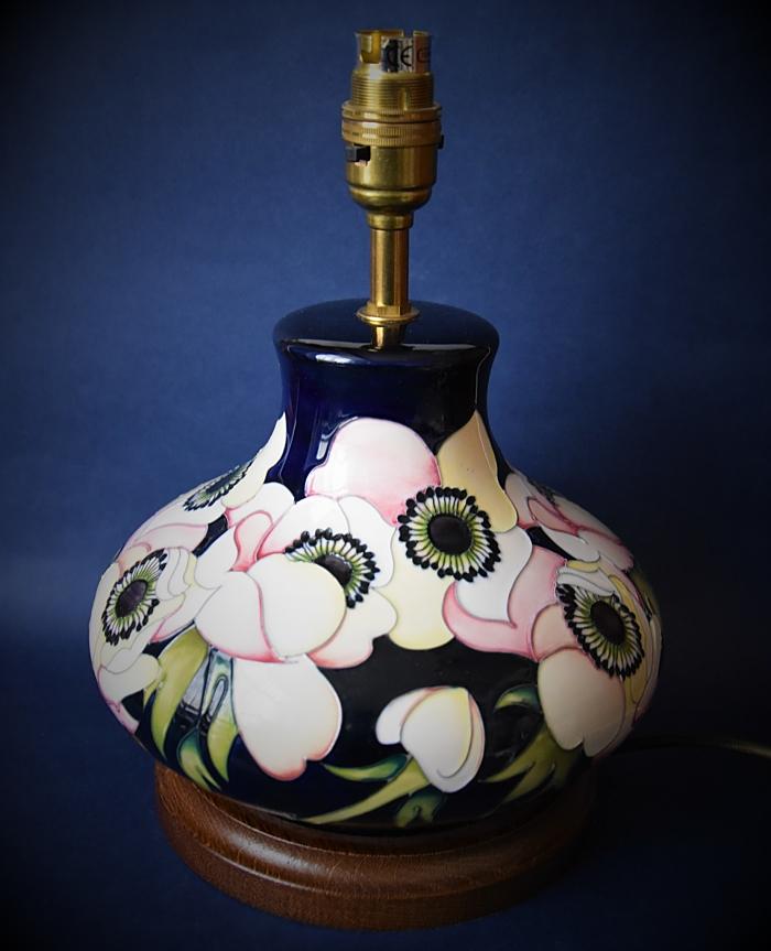 Moorcroft Pottery L32/8 Anemone Blush Lamp Emma Bossons An Open Edition