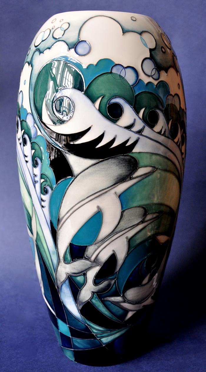  Moorcroft Pottery Royal Dolphins 101/14 Nicola Slaney Numbered Edition Royal Commemorative