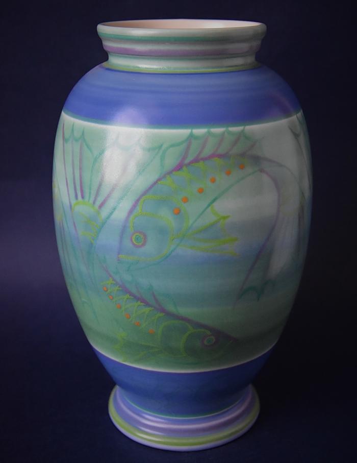 Poole Pottery Large Sally Tuffin Fish 23cm Vase